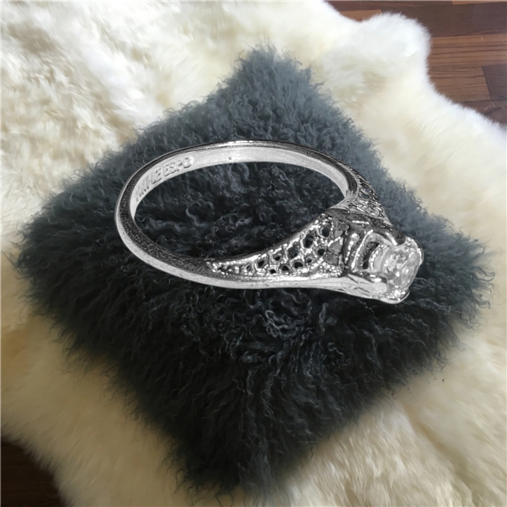 14K GE ESPO ~ Engagement Ring with Multifaceted CZ Stone. Size 8 NWOT